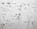 Promatranje promatrača olovka na papiru 150 x 191 cm 2018